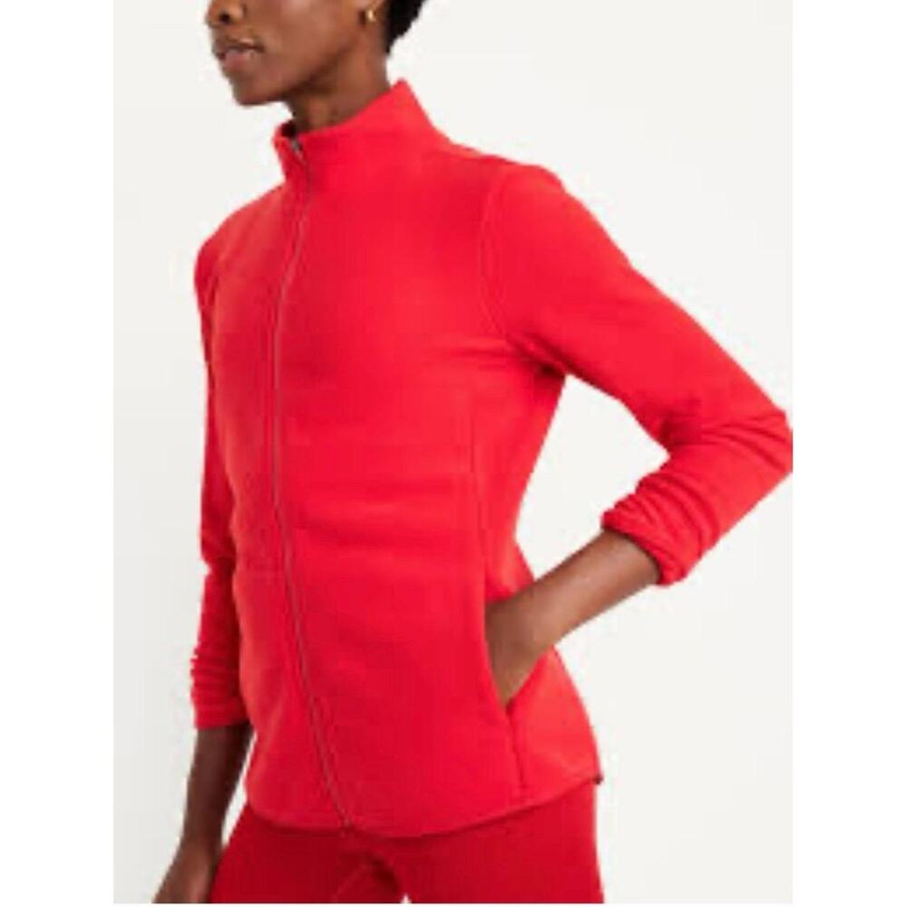 Old Navy Orange Micro Fleece Full‎ Zip High Neck Jacket Petite Small